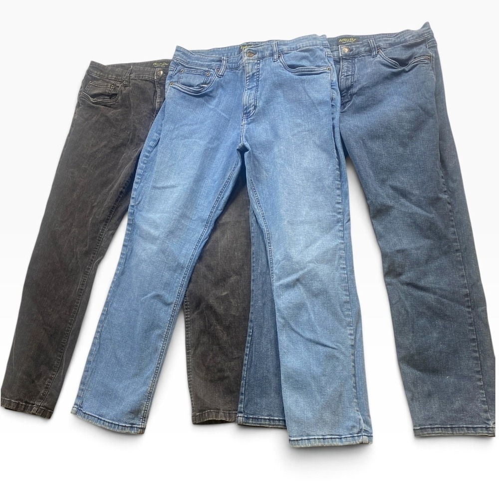Lot of 3 Urban Star Mens Jeans Relaxed Fit Straight Leg 36x30 Blue & Black #278U